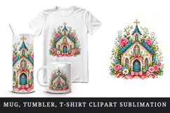 Christian faith tumbler mug wrap clipart sublimation design Product Image 1