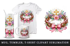 Christian faith tumbler mug wrap clipart sublimation design Product Image 1