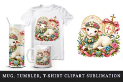 Christian faith tumbler mug wrap clipart sublimation design Product Image 1