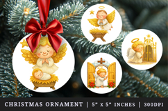 Christian faith round ornaments sublimation design Product Image 1