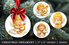 Christian faith round ornaments sublimation design Product Image 1
