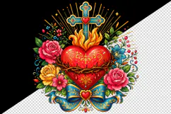Christian faith tumbler mug wrap clipart sublimation design Product Image 2