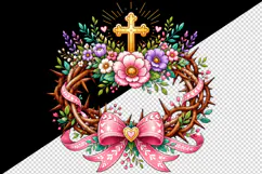 Christian faith tumbler mug wrap clipart sublimation design Product Image 2
