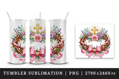 Christian faith tumbler mug wrap clipart sublimation design Product Image 4