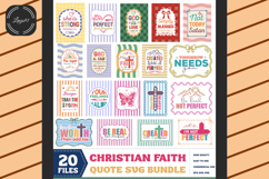 Christian Faith Quote SVG Bundle - Motivational Religious Product Image 1