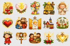Christian faith clipart printable sublimation bundle png Product Image 2