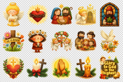 Christian faith clipart printable sublimation bundle png Product Image 3