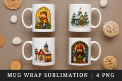 Christian faith mug wrap printable sublimation design Product Image 1