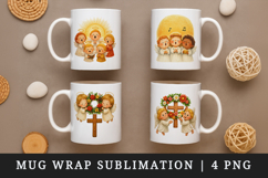 Christian faith mug wrap printable sublimation design Product Image 1