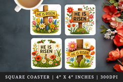 Christian faith square coaster sublimation, coasters design Product Image 1