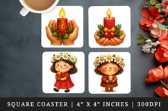 Christian faith square coaster sublimation, coasters design Product Image 1