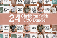Christian faith SVG bundle with 24 inspirational Bible verse designs for Cricut and Silhouette – includes SVG, PNG, DXF and EPS files. Perfect for t-shirts, mugs, signs, and faith-based crafts – digital download by Petunia Digital Design