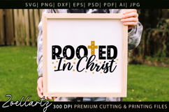 Rooted In Christ SVG Jesus Faith Christian Tshirt Mug Design Product Image 4