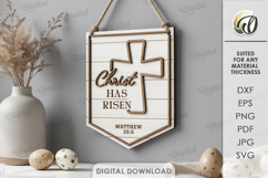 3D Christian Banner Flags Bundle Laser Cut. Wall Decor SVG Product Image 7
