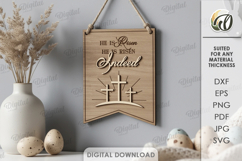 3D Christian Banner Flags Bundle Laser Cut. Wall Decor SVG Product Image 10