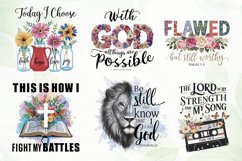 Christian Floral Sublimation Clipart Product Image 4