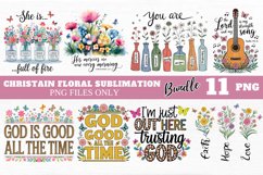 Christain Flora Sublimation Bundle PNG Product Image 1