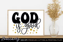 God Is Good Christian Quote SVG Cut File Jesus Home Sign SVG Product Image 2