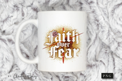 Faith Over Fear Christian PNG Product Image 2
