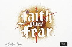 Faith Over Fear Christian PNG Product Image 4