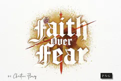 Faith Over Fear Christian PNG Product Image 4