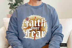 Faith Over Fear Christian PNG Product Image 7