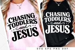 Christian Mom SVG PNG, Chasing Jesus Design, Motherhood SVG Product Image 4