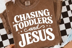Christian Mom SVG PNG, Chasing Jesus Design, Motherhood SVG Product Image 3