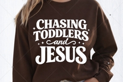 Christian Mom SVG PNG, Chasing Jesus Design, Motherhood SVG Product Image 5
