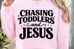 Christian Mom SVG PNG, Chasing Jesus Design, Motherhood SVG Product Image 8