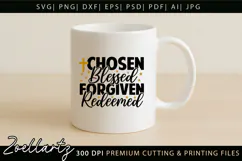 Chosen Blessed SVG for Cricut Christian T-shirt Mug Design Product Image 4