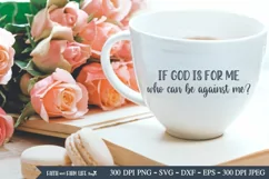 If God is for me SVG | Christian SVG Product Image 4