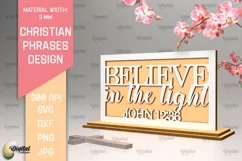 3D Laser Cut Christian Sign. Christian Phrases SVG Product Image 1