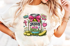 Christian Pickle PNG Jesus Is A Big Dill Funny Faith Design Product Image 3
