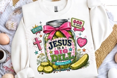 Christian Pickle PNG Jesus Is A Big Dill Funny Faith Design Product Image 4