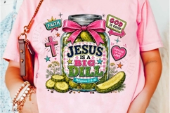 Christian Pickle PNG Jesus Is A Big Dill Funny Faith Design Product Image 5