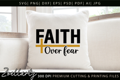Faith Over Fear Christian Quote SVG Jesus Faith T-shirt Mug Product Image 3