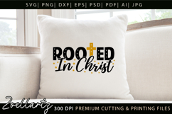 Rooted In Christ SVG Jesus Faith Christian Tshirt Mug Design Product Image 3