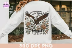 Bible Verse png file, Vintage Eagle Sublimation PNG Product Image 4
