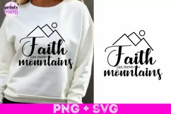 Faith Can Move Mountains Svg, Bible Quote SVG Product Image 4