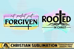 Christian Quotes Sublimation Watercolor PNG T-shirt Design Product Image 4