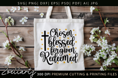 Jesus Faith Christian SVG Chosen Blessed Forgiven Redeemed Product Image 4