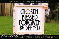 Chosen Blessed SVG Jesus Faith Christian T-shirt Mug Design Product Image 6