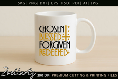 Chosen Blessed SVG for Cricut Christian T-shirt Mug Design Product Image 6