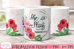 Christian Quote Mug Wrap for sublimation for 11oz and 15oz Product Image 1