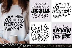Christian Quote SVG Blessed Faith Jesus SVG Bible Verse SVG Product Image 1