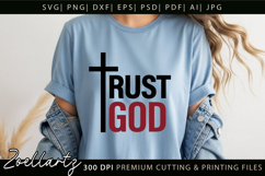 Trust God Christian Quote SVG Jesus Faith Cross T-shirt Mug Product Image 4