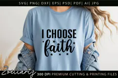 Christian Quote SVG Blessed Faith Jesus SVG Bible Verse SVG Product Image 1
