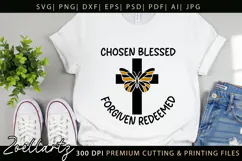 Chosen Blessed SVG for Cricut Christian T-shirt Mug Design Product Image 5