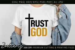 Trust God Christian Quote SVG Jesus Faith Cross T-shirt Mug Product Image 5